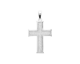 Pendentif croix argent oxydes Stepec - BSSTSBP