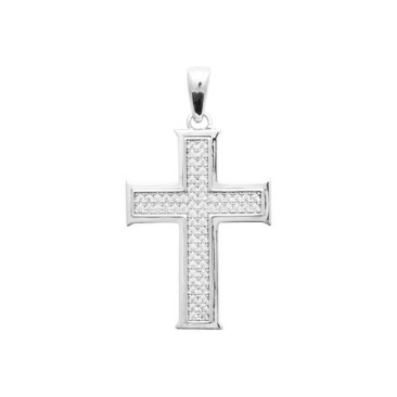 Pendentif croix argent oxydes Stepec - BSSTSBP