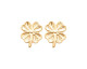 Boucles d'oreilles boutons trèfles plaqué or Stepec - IJPUOJPP