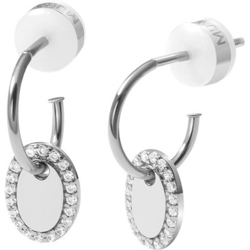 Boucles d'oreilles demi-créoles argent & oxydes Murat - 305116.1