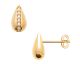 Boucles d'oreilles boutons plaqué or & oxydes - IJPXJSBP