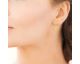 Boucles d'oreilles fleurs pendants plaqué or Stepec - IJPXOSPP