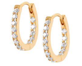 Boucles d'oreilles créoles plaqué or oxydes Stepec - IXIJXBP