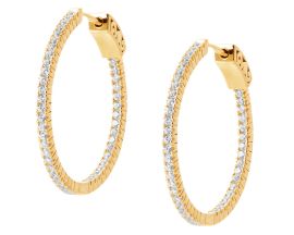 Boucles d'oreilles créoles plaqué or oxydes Stepec - IXIJSBP