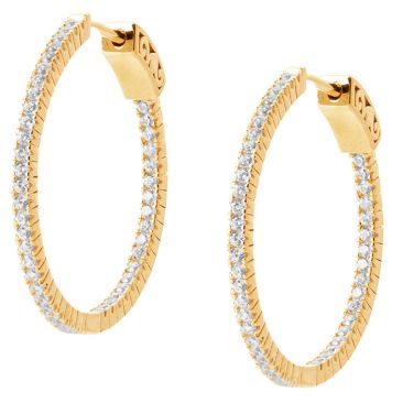 Boucles d'oreilles créoles plaqué or oxydes Stepec - IXIJSBP