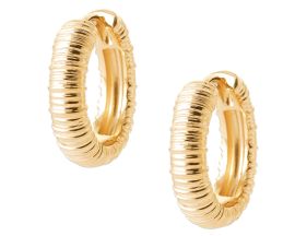 Boucles d'oreilles créoles plaqué or Stepec - IXXJSPP