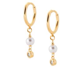 Boucles d'oreilles pendants plaqué or oxydes Stepec - IXXETPBO