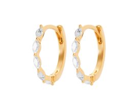 Boucles d'oreilles créoles oxydes plaqué or - IXSIPBP