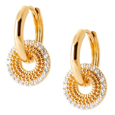 Boucles d'oreilles plaqué or oxydes Stepec - IXTPEBP