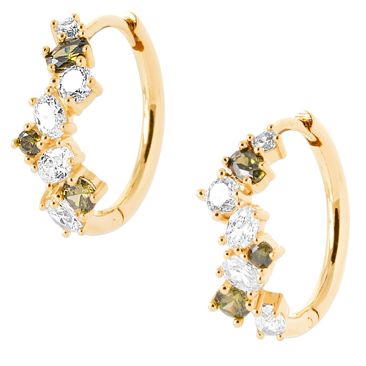 Boucles d'oreilles créoles plaqué or oxydes Stepec - IXTBXUP