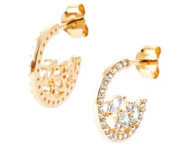 Boucles d'oreilles demi-créoles plaqué or oxydes Stepec - IXTBSBP