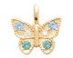 Pendentif papillon plaqué or et oxydes - ISTUBXP