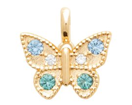 Pendentif papillon plaqué or et oxydes - ISTUBXP