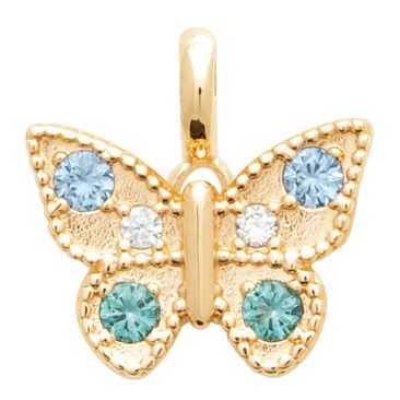 Pendentif papillon plaqué or et oxydes - ISTUBXP