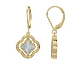 Boucles d'oreilles argent doré nacre et oxydes Charles Garnier - AGF170297E