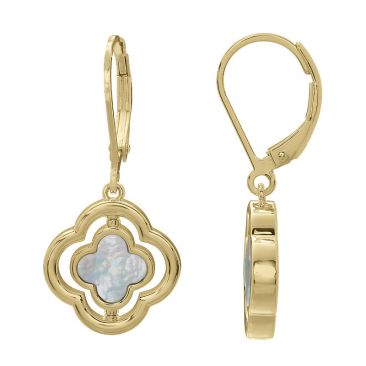 Boucles d'oreilles argent doré nacre et oxydes Charles Garnier - AGF170297E