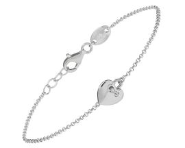 Bracelet coeur argent oxydes Charles Garnier - AGF170306B