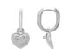 Boucles d'oreilles pendantes coeur argent oxydes Charles Garnier - AGF170308E