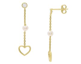 Boucles d'oreilles pendantes argent doré oxydes Charles Garnier - AJF210167E