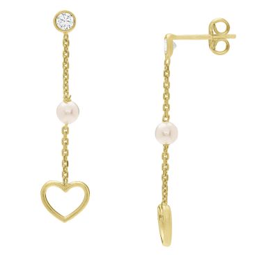 Boucles d'oreilles pendantes argent doré oxydes Charles Garnier - AJF210167E