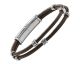 Bracelet acier & cuir Jourdan - JH150215B