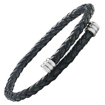 Bracelet acier & cuir Jourdan - JH300070B