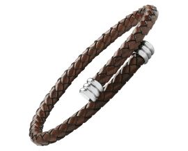 Bracelet acier & cuir Jourdan - JH300071B