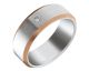 Bague homme acier & diamant synth. Jourdan - JH360010R