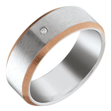 Bague homme acier & diamant synth. Jourdan - JH360010R