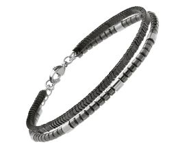 Bracelet hématites & acier Jourdan - JH360012B