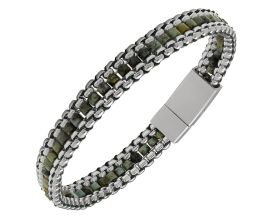 Bracelet acier & perles Jourdan - JH370002B