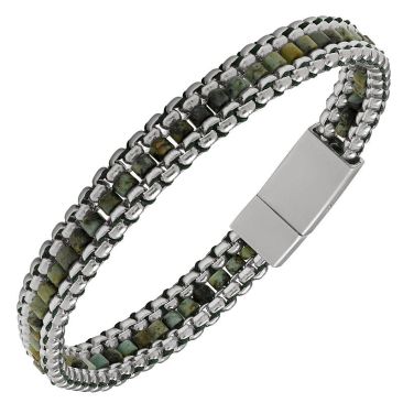 Bracelet acier & perles Jourdan - JH370002B