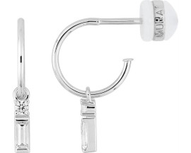 Boucles d'oreilles demi-créoles argent & oxydes Murat Paris - 305045.1