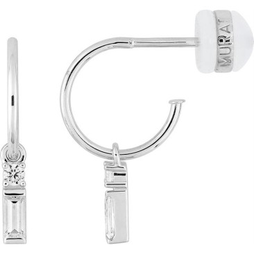 Boucles d'oreilles demi-créoles argent & oxydes Murat Paris - 305045.1