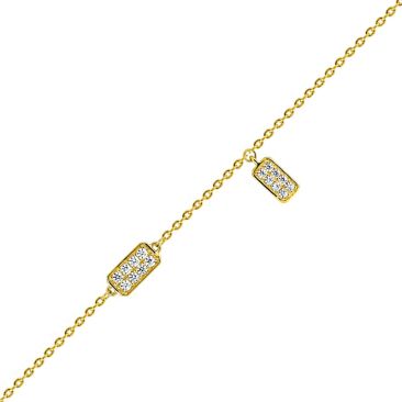 Bracelet argent doré & oxydes Murat Paris -