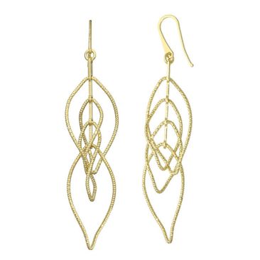 Boucles d'oreilles pendantes argent doré Orus - CA476GOLD