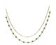 Collier argent doré et onyx verts Orus - COD033GREENGOLD