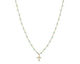 Collier argent doré et amazonite Orus - COD053AMAZONITEGOL