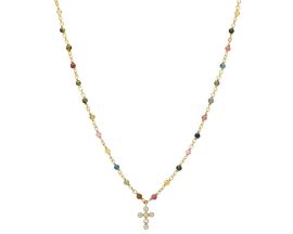 Collier argent doré et tourmaline Orus - COD053TOURMALINE