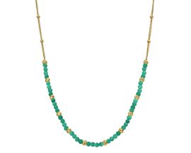 Collier argent doré et onyx verts Orus - COD073ONYXVERT