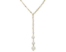 Collier argent doré et perles Orus - COD081
