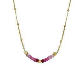 Collier argent doré et rubis Orus - COD1158RUBIS