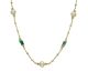Collier argent doré perles et émeraudes Orus - COD1159PERLEEMERAU