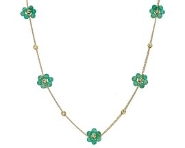 Collier argent doré onyx verts Orus - COD200ONYXVERT