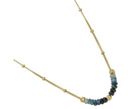 Collier argent doré et saphirs Orus - COD1158SAPHIR