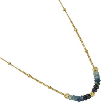 Collier argent doré et saphirs Orus - COD1158SAPHIR