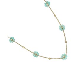 Collier argent doré et amazonite Orus - COD200AMAZONITE