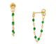 Boucles d'oreilles pendantes argent doré onyx Orus - BOD001GREENGOLD