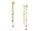 Boucles d'oreilles pendantes argent doré tourmaline Orus - BOD003TOURMALINE