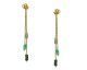 Boucles d'oreilles pendantes argent doré émeraudes Orus - BOD1158EMERAUDE